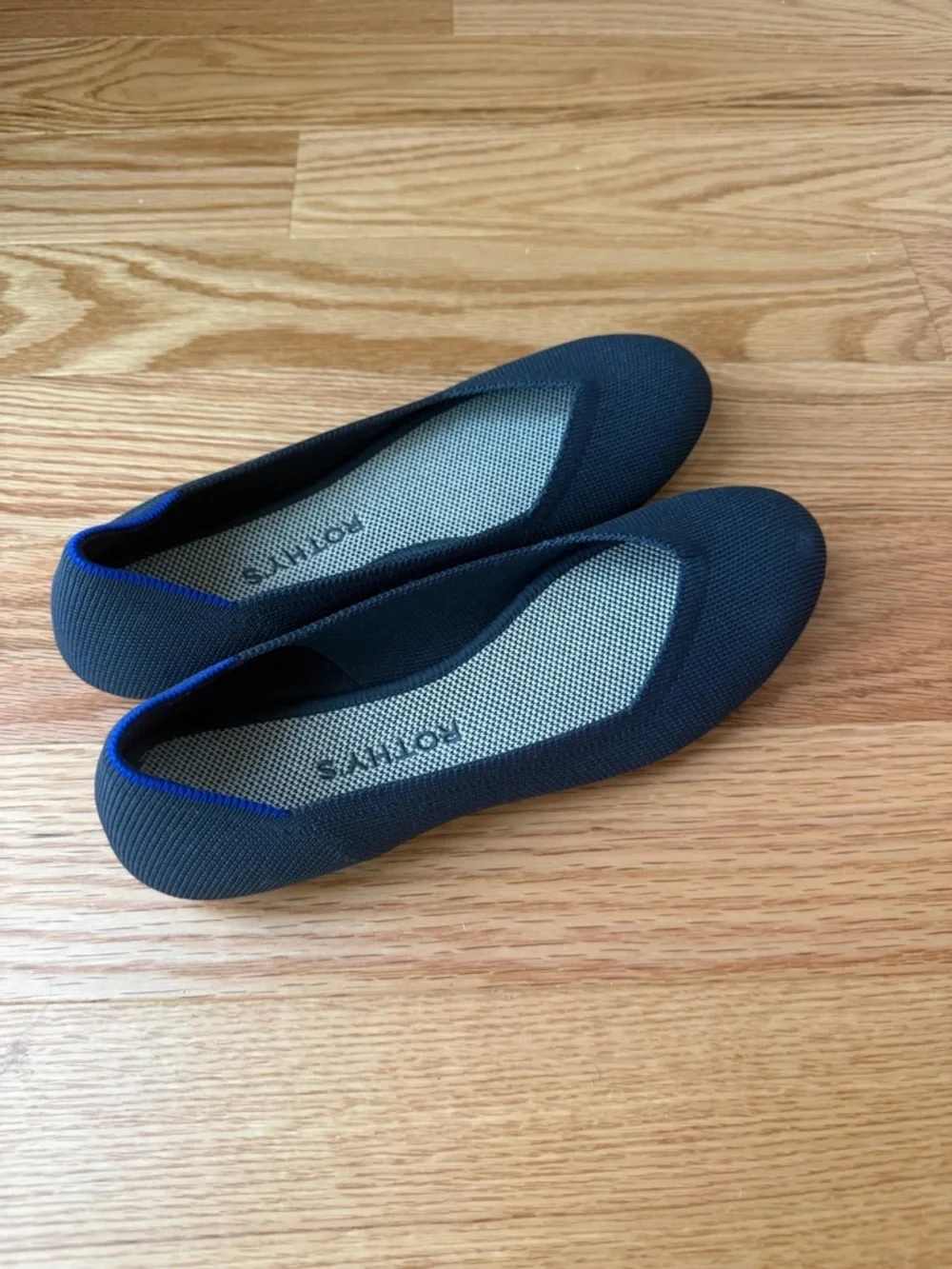 NWOB Rothy's Maritime Navy The Flat Round Toe Slip on Shoes Ballet Flat - Size 7